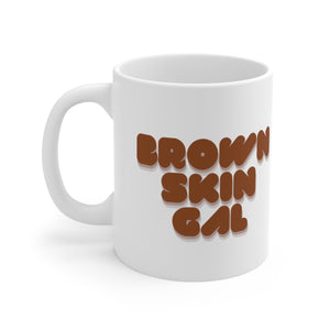 Brown Skin Gal Ceramic Mug 11oz