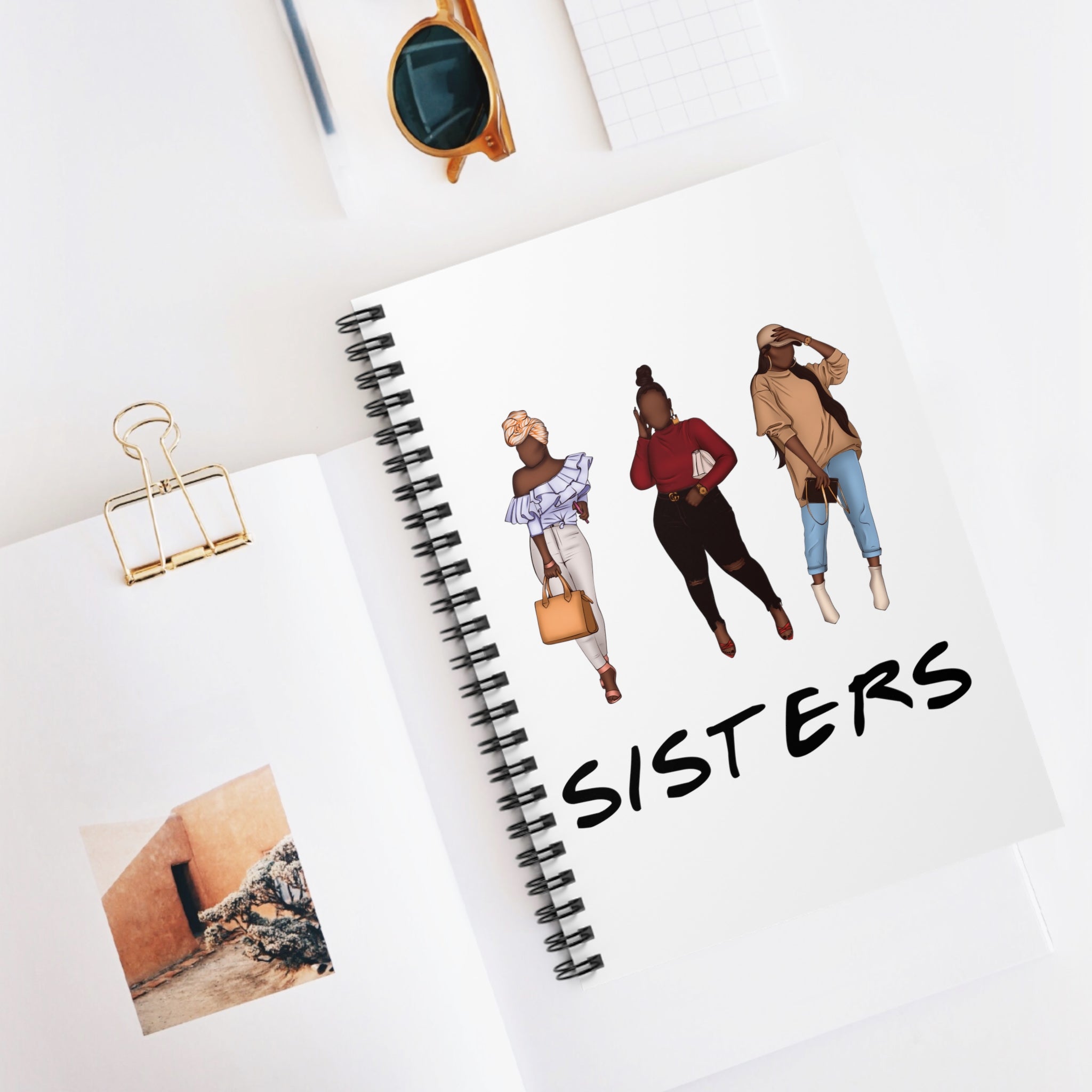 Sisters II Spiral Notebook - Ruled Line