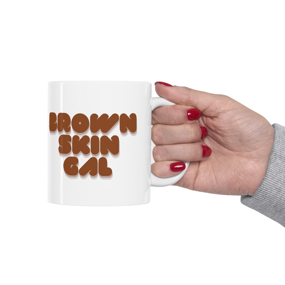 Brown Skin Gal Ceramic Mug 11oz