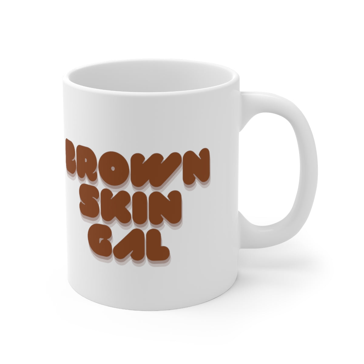 Brown Skin Gal Ceramic Mug 11oz